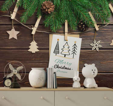 Christmas cards and decorations wall mural - TenStickers
