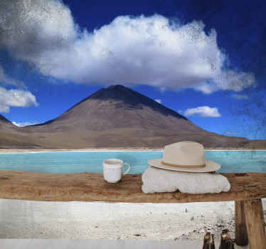 Mural de paisajes perspectiva del lago alpino - TenVinilo