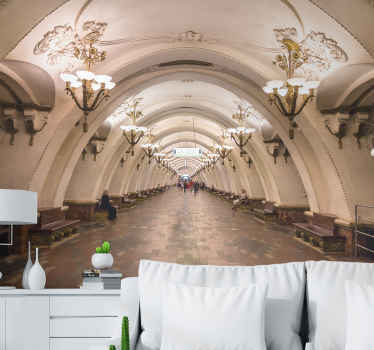 Mural ciudad gran pasaje subterráneo - TenVinilo