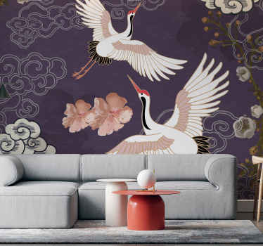 コウノトリの壁画 - TENSTICKERS