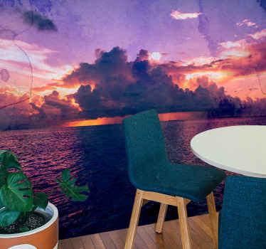 雲の海山壁壁画 - TENSTICKERS