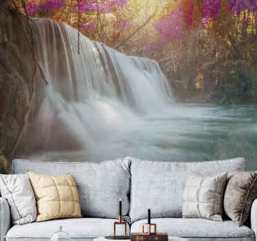 Fototapeta wodospad zrelaksowany widok na wodospad - TenStickers