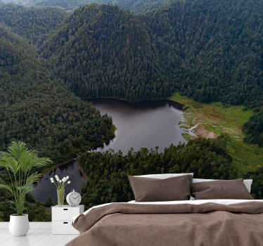 Fototapeta krajobraz spokój górskiego jeziora - TenStickers