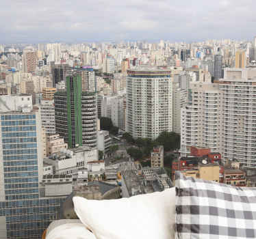 サンパウロのスカイラインの壁画 - TENSTICKERS