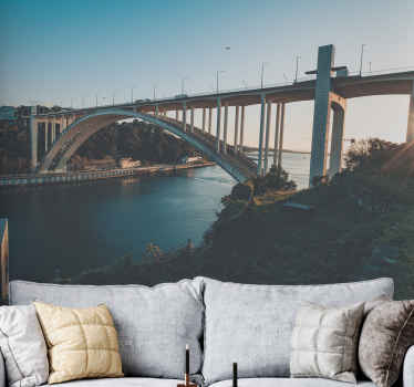 Architektūrinis tilto vaizdas miesto sienų freska - „Tenstickers“