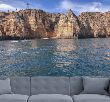 Fototapeta krajobraz nadmorska struktura skalna - TenStickers