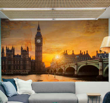Historische zonsondergang in londen fotobehang London - TenStickers