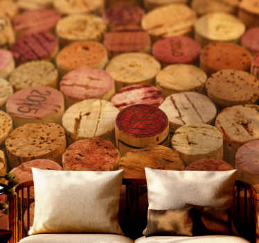 Colorful wine corks 3D Wall Mural - TenStickers