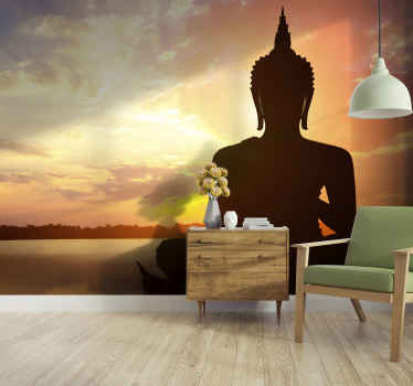 Buddha figur himmel baggrund buddha fototapet - TenStickers