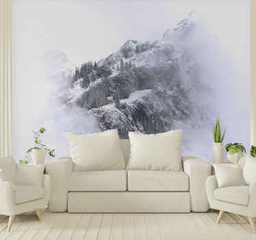 白雪皑皑的云山壁画壁画 - TenStickers