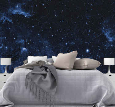 Fotomural habitación matrimonio Dormitorio galaxia con constelaci - TenVinilo