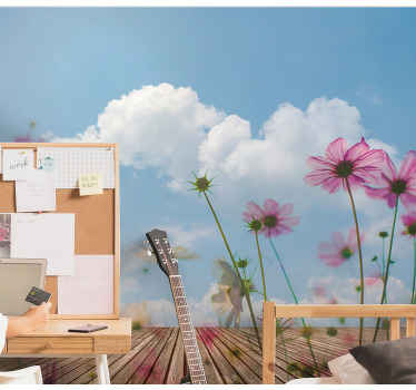 fototapeta kvety jemné kvetinové kvetyčky - Tenstickers