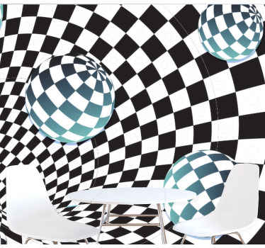 立方体世界的墙照片幻觉3d贴图 - TenStickers