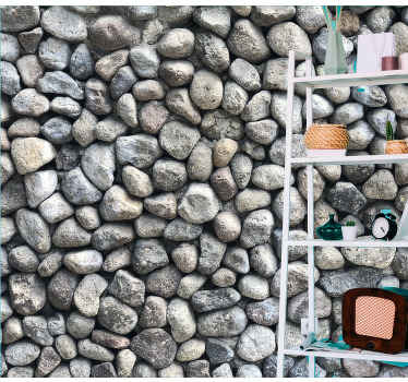 Fotomural 3D Efecto piedras grises ordenadas - TenVinilo