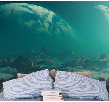 Space science fiction 3D Wall Mural - TenStickers