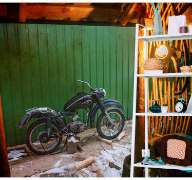 Classic Motorcycle Scene wall mural vehicle - TenStickers