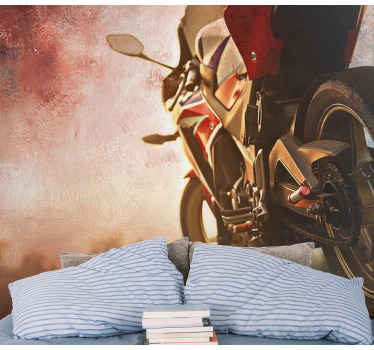 Motorbike Road View wall mural vehicle - TenStickers