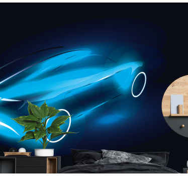 τοιχογραφία σκελετού αυτοκινήτου bolide - TenStickers