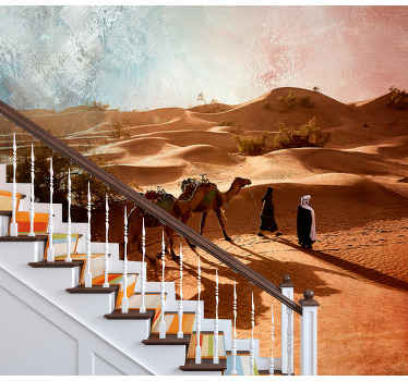 Fototapeta pustynia karawana przez pustynię - TenStickers