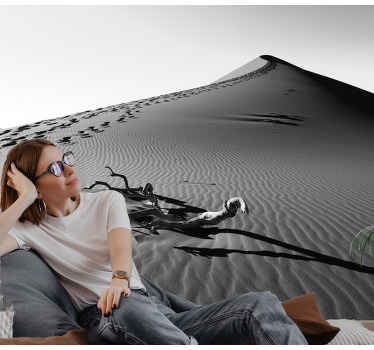 Fototapeta pustynia ślady stóp na piasku - TenStickers