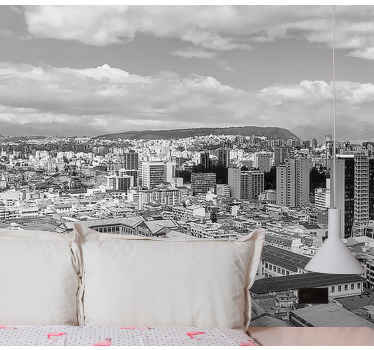 fototapety na stenu mesta perspektíva mestskej panorámy - Tenstickers