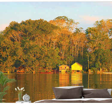 Fototapeta krajobraz spokojne odbicie w krajobrazie wodnym - TenStickers