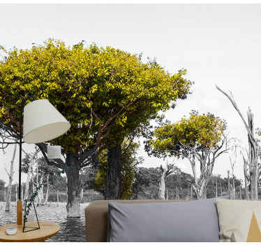 Büyük kuru ağaçlar afrika tarzı duvar resim - TenStickers