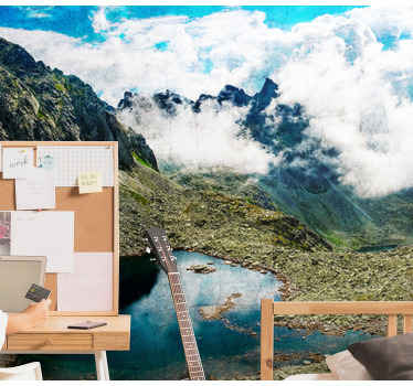 Lenkų tatra su ežero kalnų sienos fototapetai - „Tenstickers“