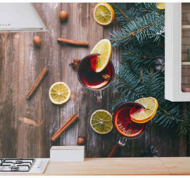 Christmas mulled wine Kitchen Wall Mural - TenStickers