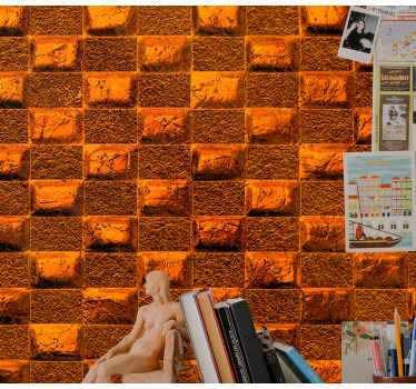 Bronce squares Home office Wall Mural - TenStickers