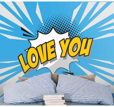 コミック スタイル キャプション ロマンチック 壁紙 photo - TENSTICKERS