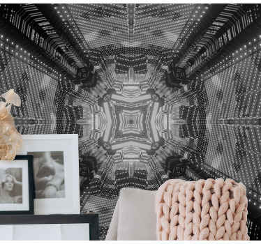 黒と白の視覚効果の 3 d 壁画 - TENSTICKERS