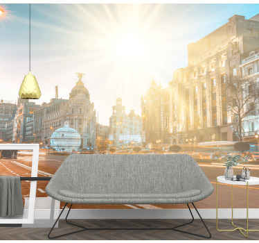 Fotomural madrid Llamaradas solares en gran vía - TenVinilo