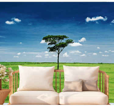 단일 나무 풍경 나무 벽 벽화 - TenStickers