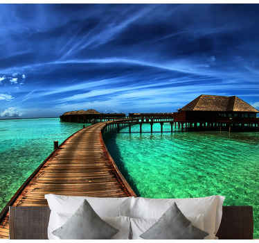 Insule marine sub pictura murala - TenStickers