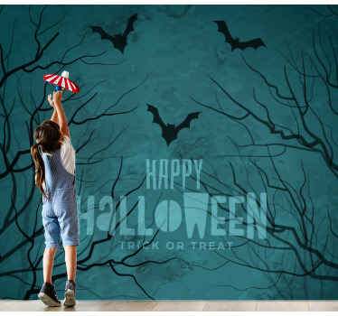 ürkütücü gece yarasaları cadılar bayramı duvar reslim - TenStickers