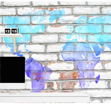 Fototapeta z mapą świata rozpryskowa mapa globu - TenStickers