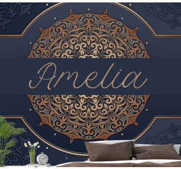 Mandala személyre szabott szöveges falfestménnyel - TenStickers