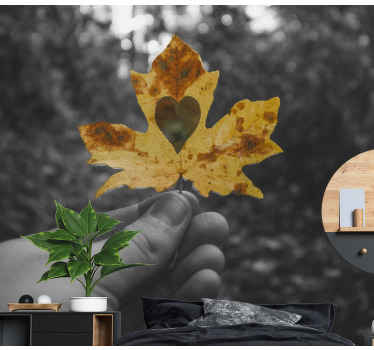 Fototapete Natur herzförmiges blatt - TenStickers