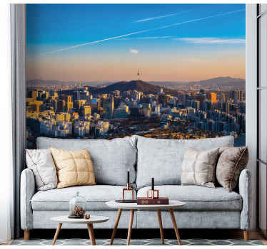 서울 풍경 벽화 - TenStickers