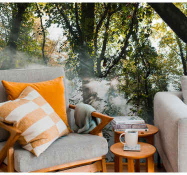 Grøn tyk skov natur fototapet - TenStickers