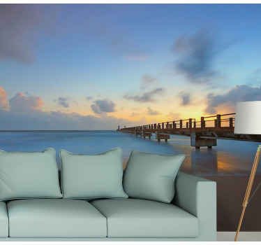 ロマンチックなモーリシャス海の自然の壁の壁画 - TENSTICKERS