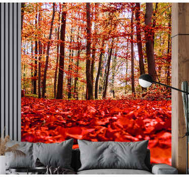 紅葉の森の壁画 - TENSTICKERS
