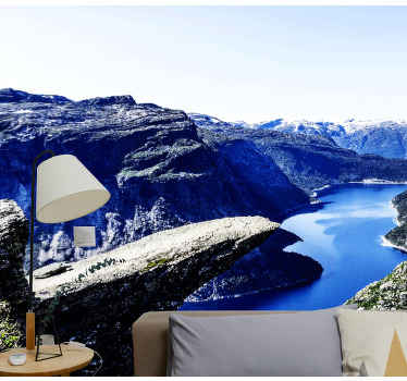 Görkemli fiyort manzarası manzara duvar resim - TenStickers