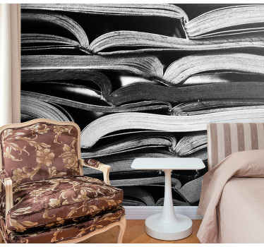 其他纹理和图案壁画 堆叠的打开的页面 - TenStickers