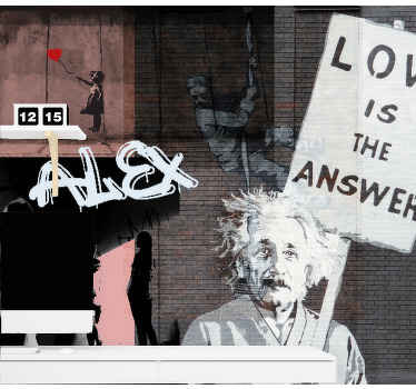 Love Is Answer graffiti wall mural - TenStickers