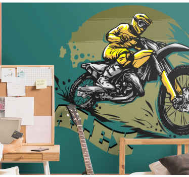 Cross bike Teenage Wall Murals - TenStickers