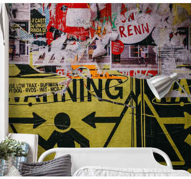 Fotomural retro Arrancado pósters - TenVinilo