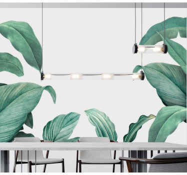 Lush Leaf Composition nature wall mural - TenStickers