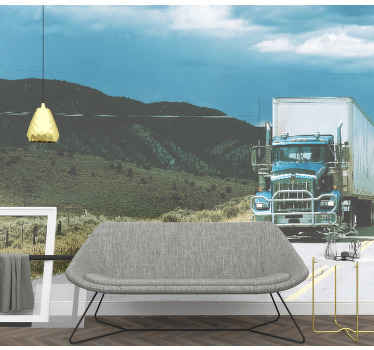 Motors on Highway wall mural vehicle - TenStickers